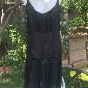 Hannah Jo Black silk dress M